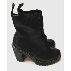 Dr. DOC MARTENS Kendra Platform Boots 10-Eye Black Aunt Sally Ladies Size 10